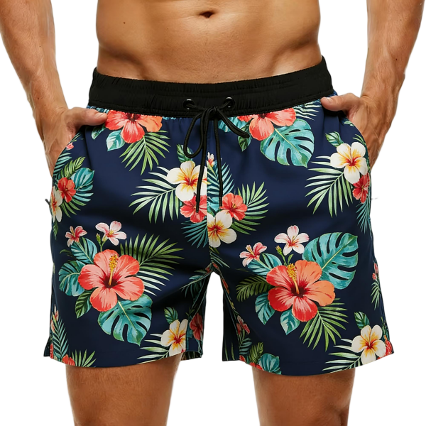 Solid Pattern Men's High-End Breathable Shorts