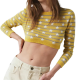 Women's Colorful Knit Striped Casual Top