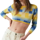 Women's Winter Colorful Striped Knit Pullover