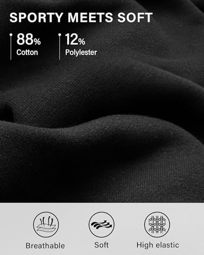 Women's Drawstring Sweat Shorts Comfy Elastic Shorts Workout Lounge Shorts with Pockets