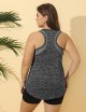 Plus Size Workout Tank Tops for Women V Neck Sleeveless Yoga Gym Tops