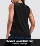 Womens Dry Fit Workout Tank Tops Loose Fit Sleeveless Athletic Running Shirts Tennis Gym Exercise Tops, Curved Hem